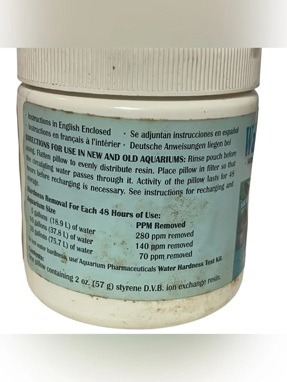 Water Softener Pillow For Freshwater Aquarium Use Only